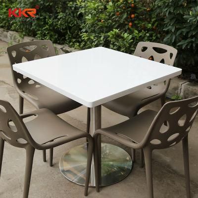 4 6 8 Seats Resin Stone Table Italian Dining Tables and Chairs for Restaurants