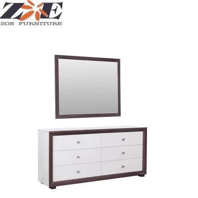 Modern MDF White and Ebony Made in China Dresser