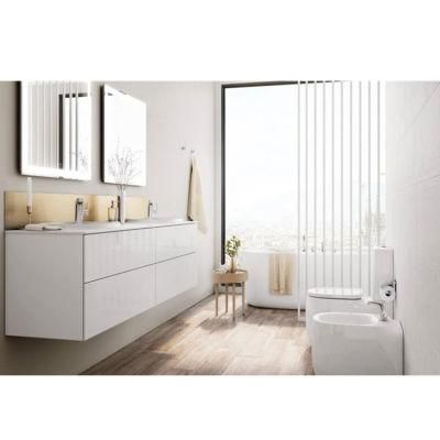 Hotel Modern MDF Lacquer Painting Bathroom Vanity with Side Cabinet