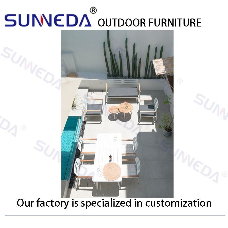 Outdoor Garden Furniture Sets Modern Dining Patio Sun Aluminum Chair Sets