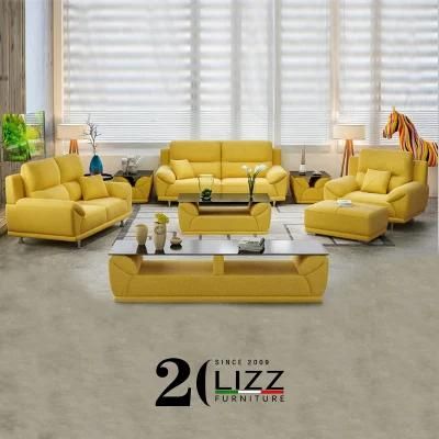 European Modern Living Room Home Furniture Set Genuine Leather Sofa U Shape L Shape Couch