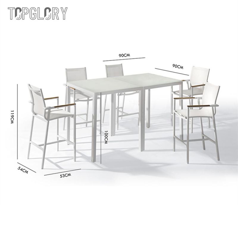 Modern Outdoor Garden Home Restaurant Villa Patio Bar Bistro Dining Set Chair Table Furniture