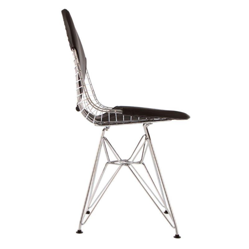 Modern High Back Velvet PU Luxury Dining Chair Metal Leg Stainless Steel Chairs