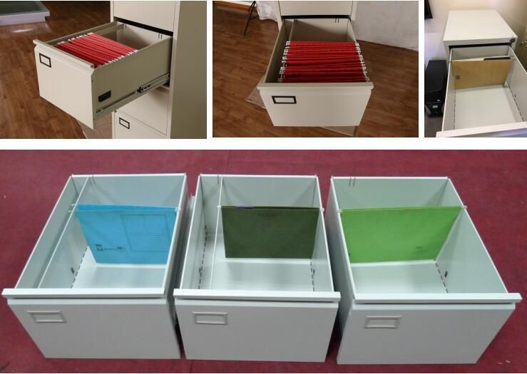 Modern Style Anti-Tilt Structure Knock Down Structure Steel Drawer Filing Cabinet