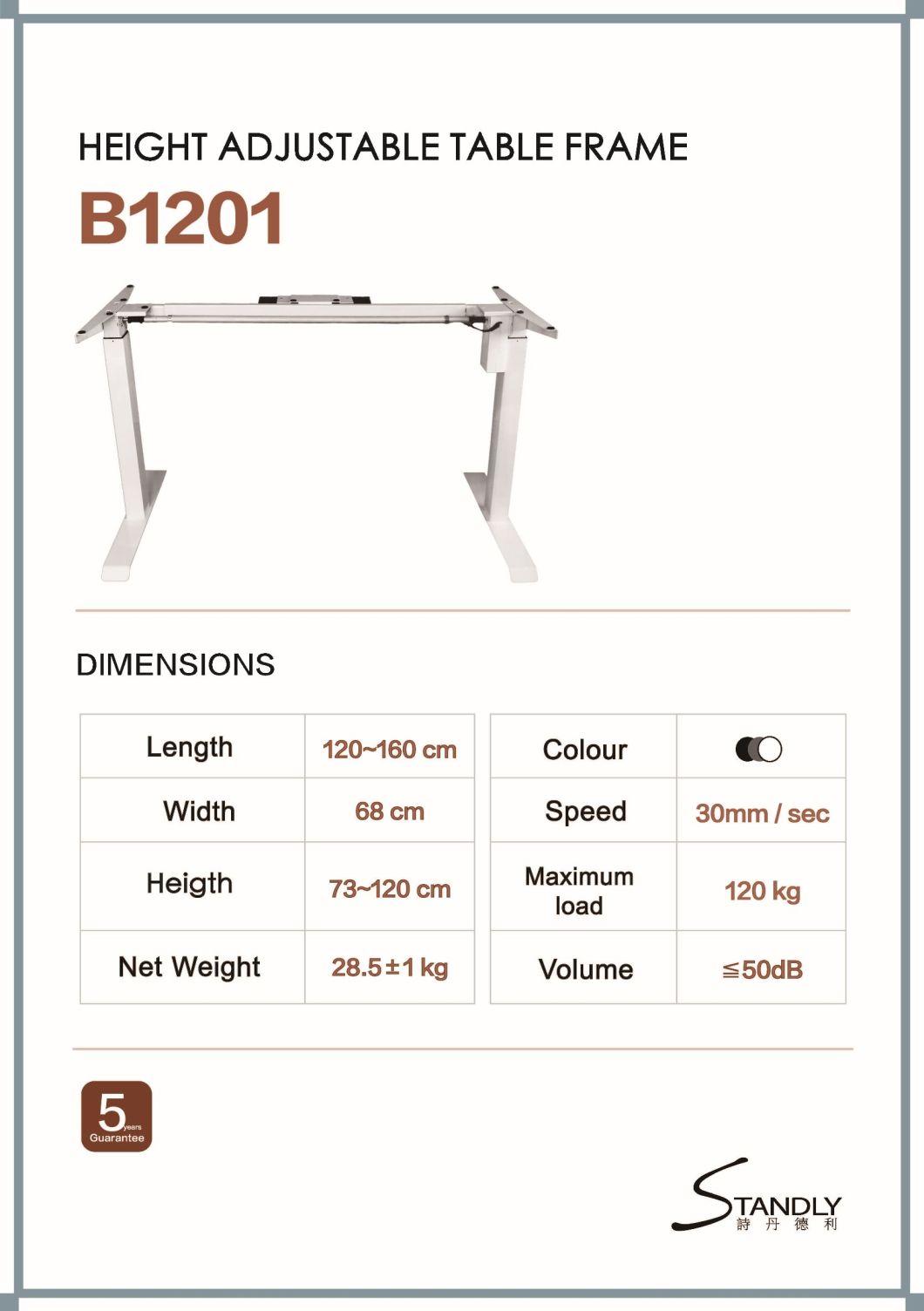 Smart Electric Lift Table Standing Computer Desk Home Desk Office Desk Mobile Desk Bedroom Learning Desk Height Adjustable Table with Single Motor Two Stage