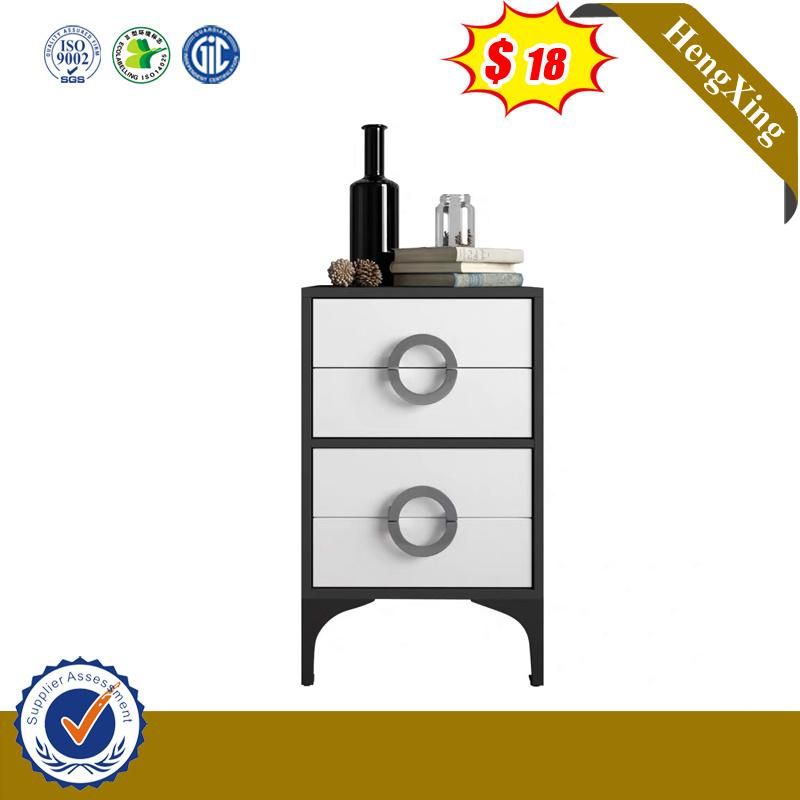 Luxury Modern Display Bedside Wood White End Table Gold Bedroom Furniture