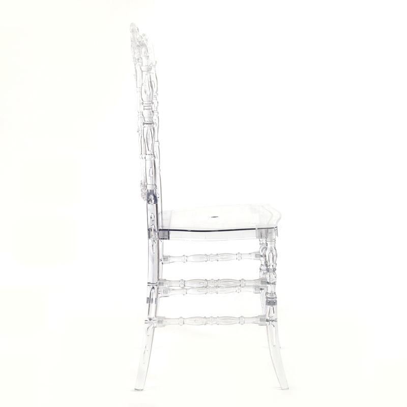 Modern Elegant Wedding Decoration Clear Acrylic Resin Royal Chiavari Chair