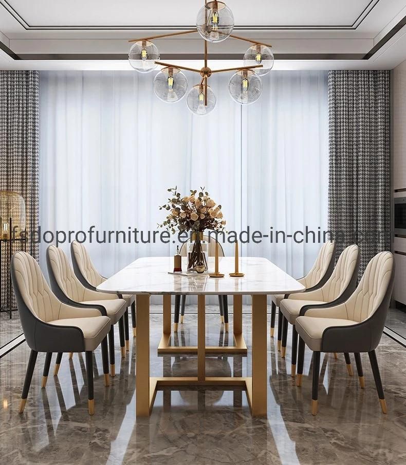 2020 Hot Sale Italy Marble Top Simple Dining Furniture Tables Sets