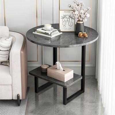 Modern Home Furniture TV Stand Coffee Table Home Living Room Furniture Modern Stainless Steel Gold Plating Legs Marble Top Coffee Table