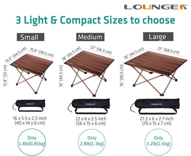 Portable Folding Aluminum 7075 Camping Table