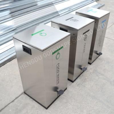 Modern Customized Gold Silver Office Recycle Waste Bins