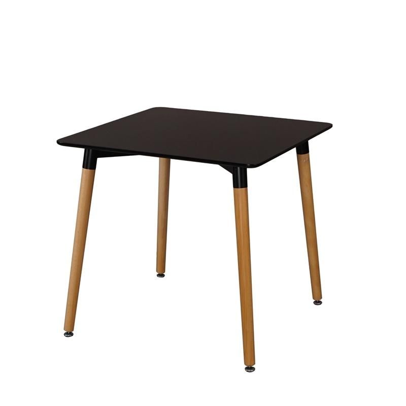 Modern New Design Dining Room Furniture MDF Black Square Dining Table