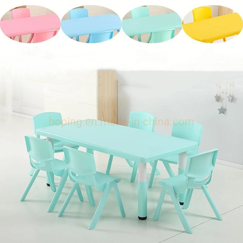 Modern Colorful Kid′ S Seating School Furniture Student Classroom Plastic Desk and Chair for Dining Room