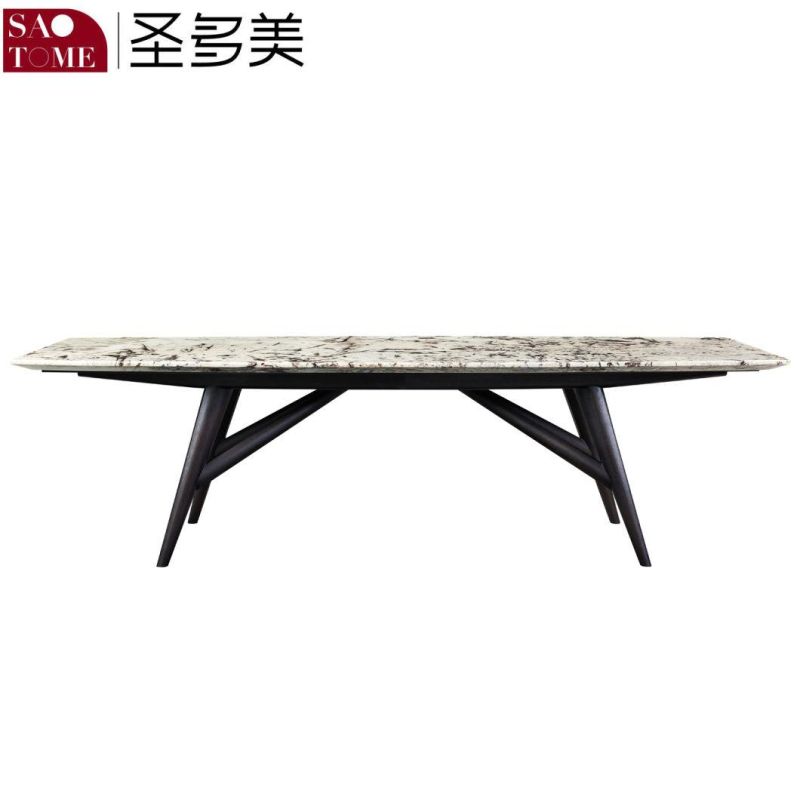 Hot Selling Home Furniture Rock Board Wooden Dining Table