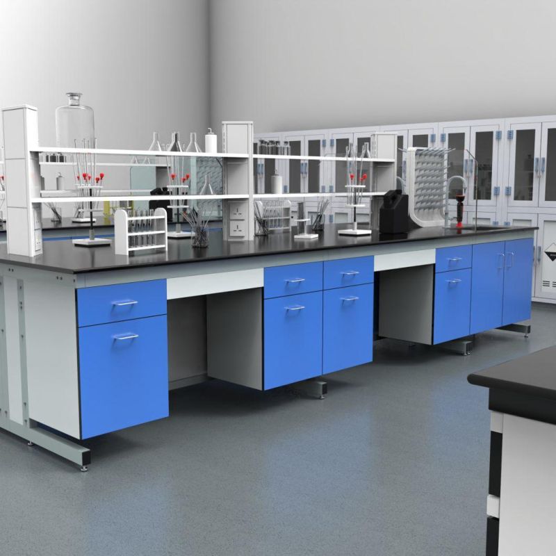 Wholesale Custom Pharmaceutical Factory Steel Lab Benches for Sale, Factory Direct Sale Physical Steel Lab Furniture with Pads/