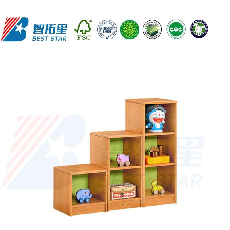 Children Classroom Furniture, Preschool and Kindergarten Day Care Wood Bookshelf, Kids Nursery Toy Storage Cabinet, Playroom Furniture Display Cabinet