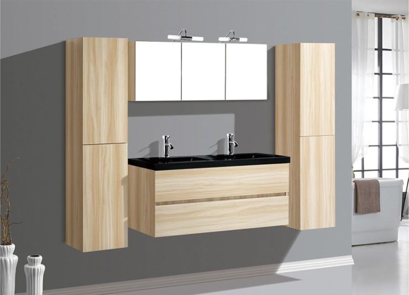 Modern Hotel Hanging Waterproof Mirror & Wash Basin, Light Luxury Bathroom Vanity