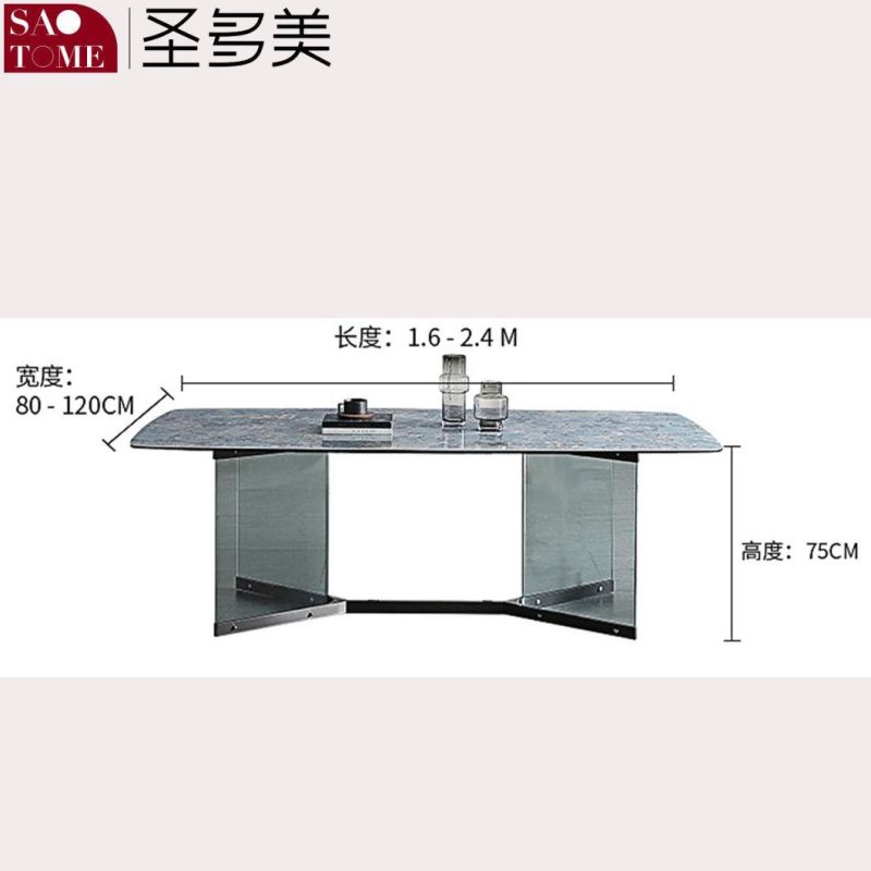 Modern Living Room Rock Board Furniture Acrylic Dining Table