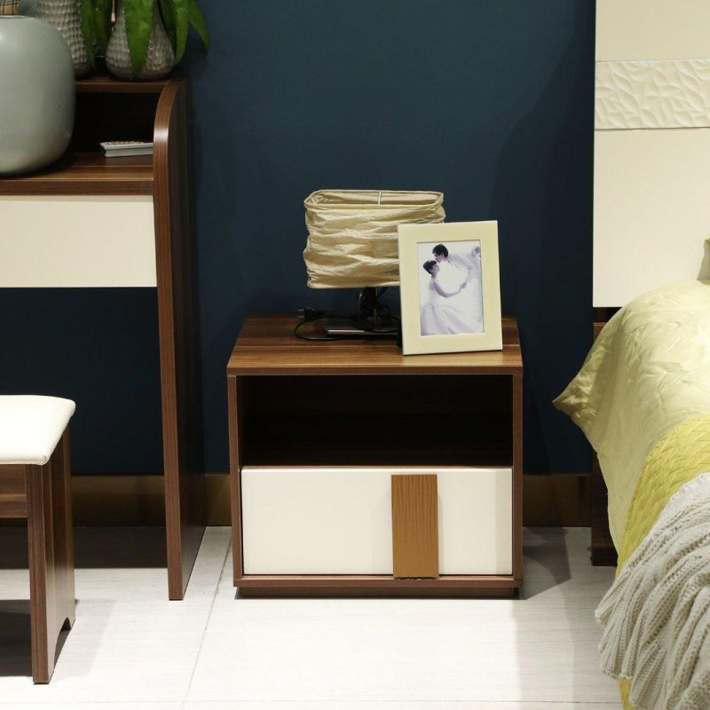 Modern Wooden Royal Furniture Bedroom Furniture One Drawer Night Table