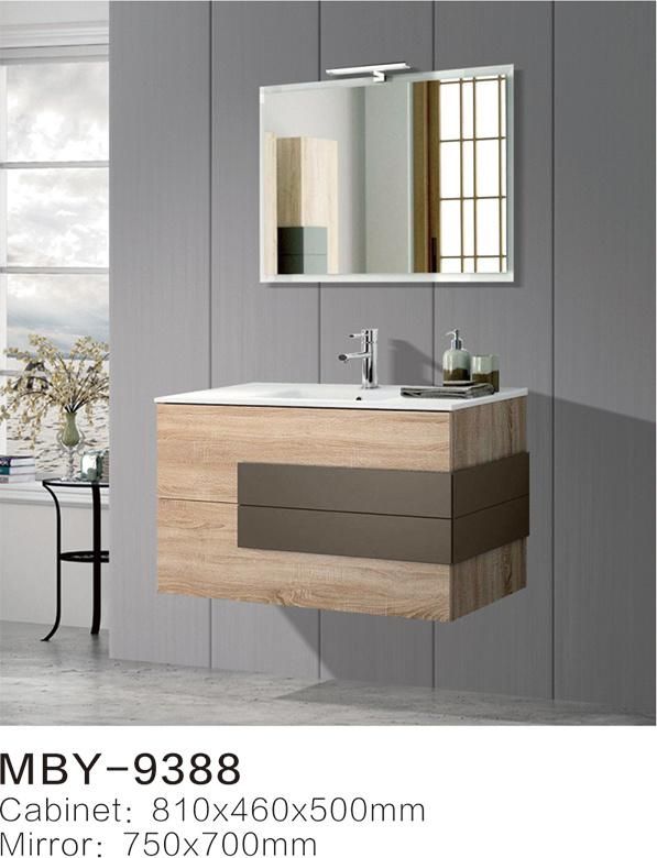 China Factory Wholesale Simple and Modern Plywood Bathroom Furniture with Mirror Cabinet