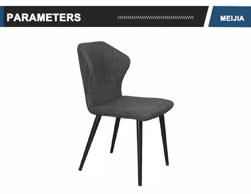 Creative Design Strong and Comfortable Lather Fancy Modern Grey Velvet Dining Room Chairs