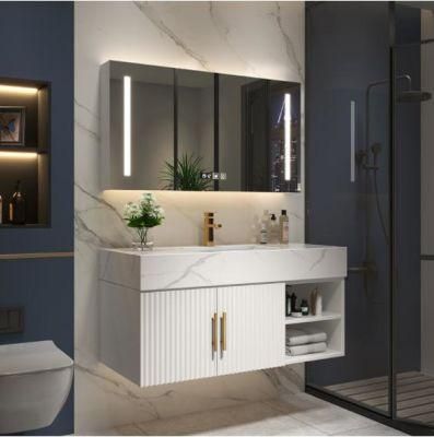 Light Luxury Rock Board One Bathroom Cabinet Combination Modern Simple Wash Basin Wash Basin Mirror Cabinet Toilet Wash Table