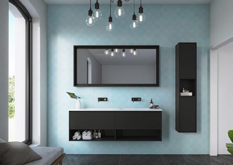 Modern Melamine Vanity with Bathroom Mirror