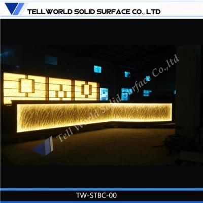 Restaurant Furniture Corian Marble Top Bar Counter