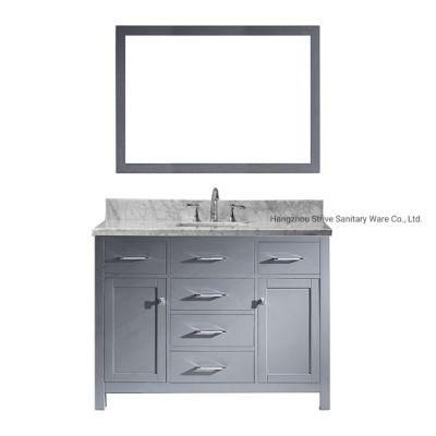 New Design Marble Top Bath Cabinet Vanity Combo