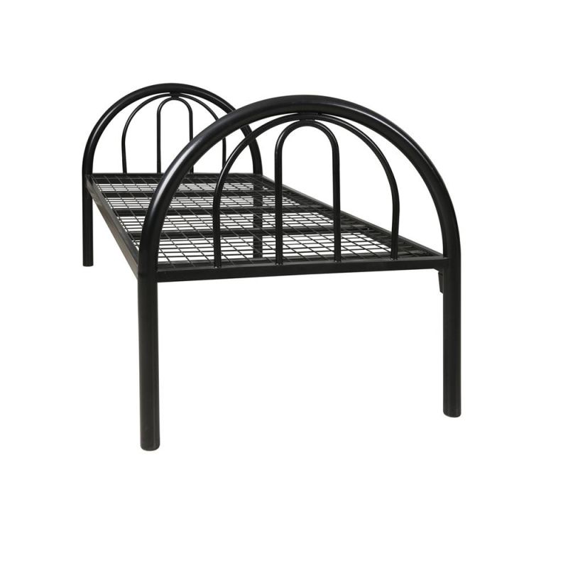 High Quality Single Metal Bed Frame Staff Dormitory Iron Bed Steel Single Beds