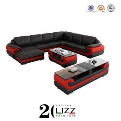 U Shaped Modern Living Room Furniture European Style Round Corner Sofa