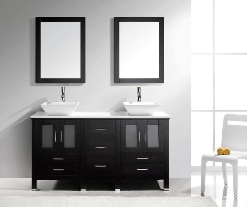 Solid Wood Modern Simple Wall Mountained Combination Bathroom Vanity