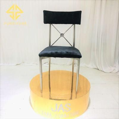 Elegant Stainless Steel Leather Chair for Wedding Event