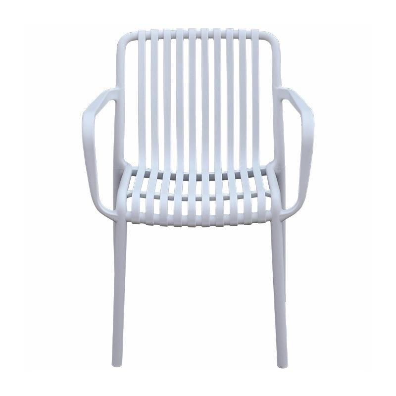 Wholesale Outdoor Furniture Modern Style Garden Furniture Provo Plastic Chair Eco-Friendly PP Armrest Dining Chair