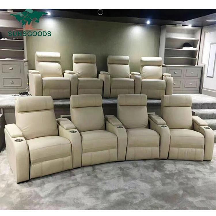 Chinese Sofa Set Factory Wholesale PU Leather Recliner Sofa Home Furniture