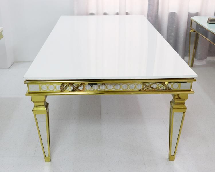 Rent Modern Luxury Wedding Table With White MDF Wood Top