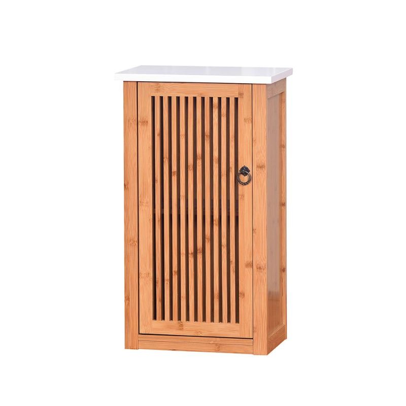 Home Furniture Bamboo Washroom Vanity Cabinets Standing Rack Bathroom Storage Cabinet