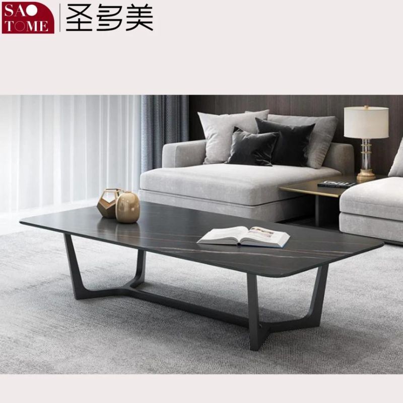 Modern Minimalist Leisure Furniture Living Room Rectangular Countertop R Corner Craft Coffee Table