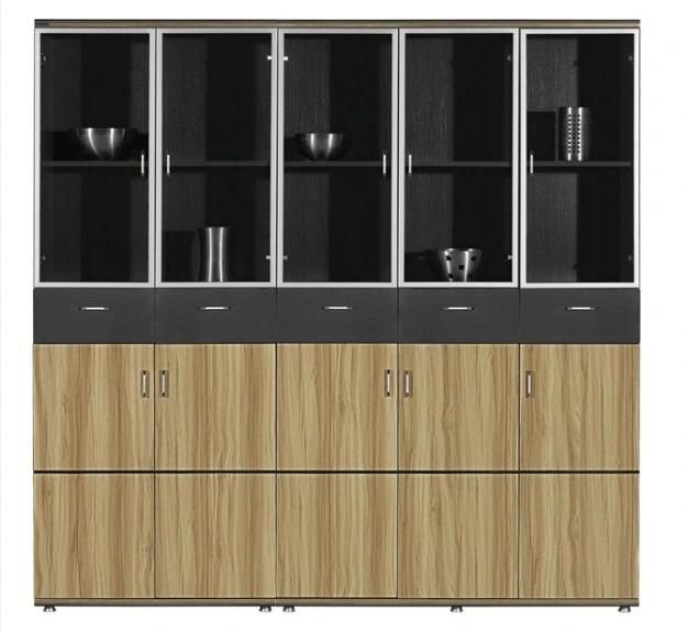 Modern Panel Glass Door Office Filing Cabinet (SZ-FC018)