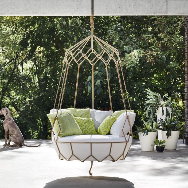 Modern Swing Hanging Lounge with PE Rattan