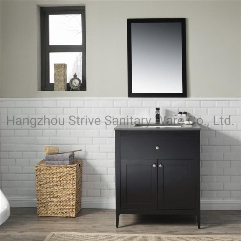 Bathroom Accessories Sanitary Ware Home Bathroom Furniture Black Modern Bathroom Vanity Cabinet