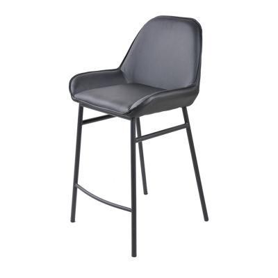 Luxury Cheap Price Room Nightclub Furniture Modern Gray Fabric Seat Bar Chair