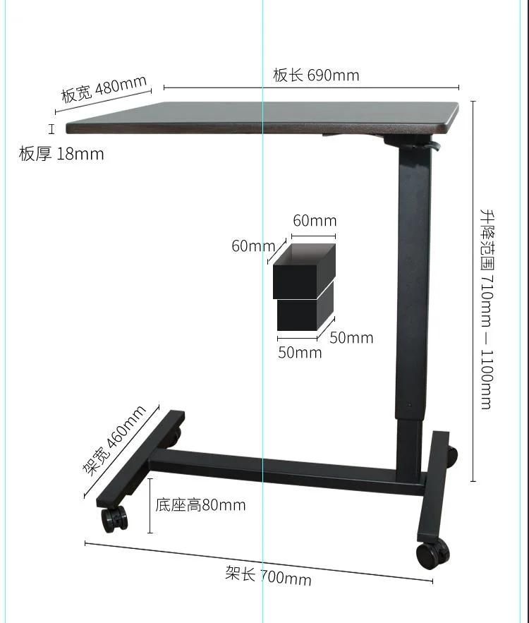 Pneumatic Height Adjustable Table Sit Stand Gas Lifting Single Legs Laptop Office Standing Desk