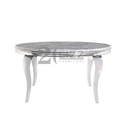 Classical Modern Style Dining Room Furniture Nordic Simple Design Round Shape Marble Table