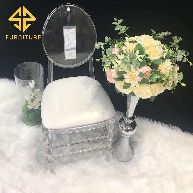 Modern design Clear Acrylic Resin Wedding Dining Chair for Banquet Event Used