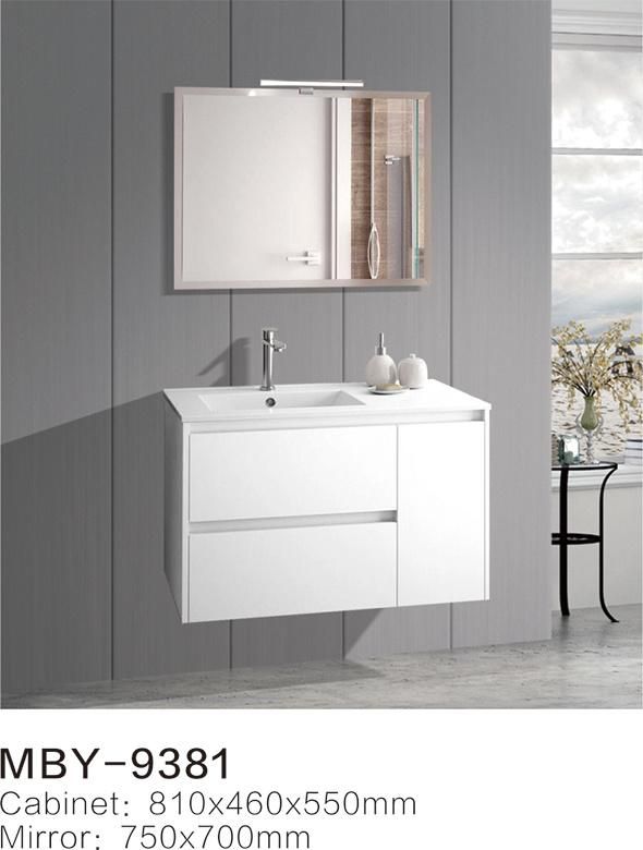 China Factory Wholesale Simple and Modern Plywood Bathroom Furniture with Mirror Cabinet