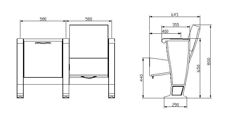 Concert Hall University Office Theater Auditorium Folding Church Conference Chair