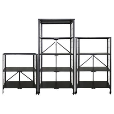 Household Light Duty Folding Large Steel Storage Shelving with Wheels