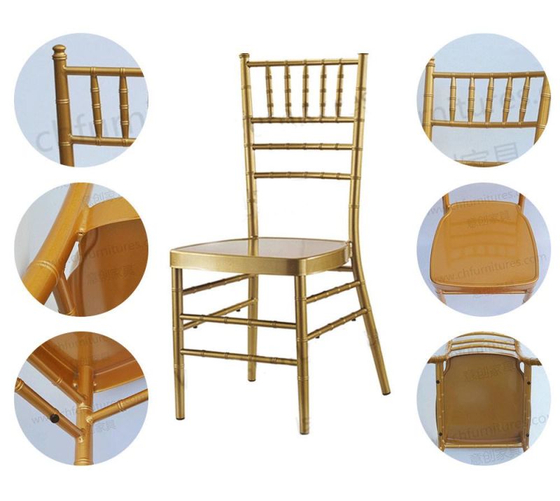 Yc-P20 New Style Wholesale Gold Oval Back Wedding Resin Plastic Chiavari Chair