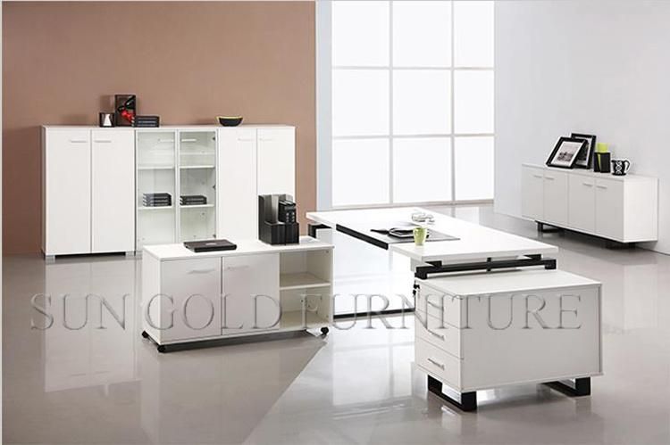 Economical Style L Shape Grey Office Computer Desk for Sale (SZ-ODT662)